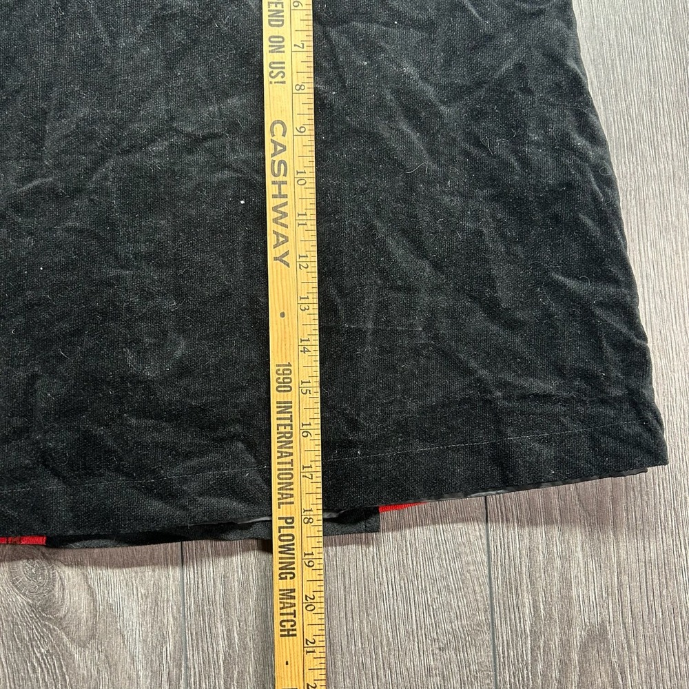 Desigual Y2K Patchwork Corduroy Mini Skirt 32" Red Black Graphic Print Boho - Picture 6 of 8